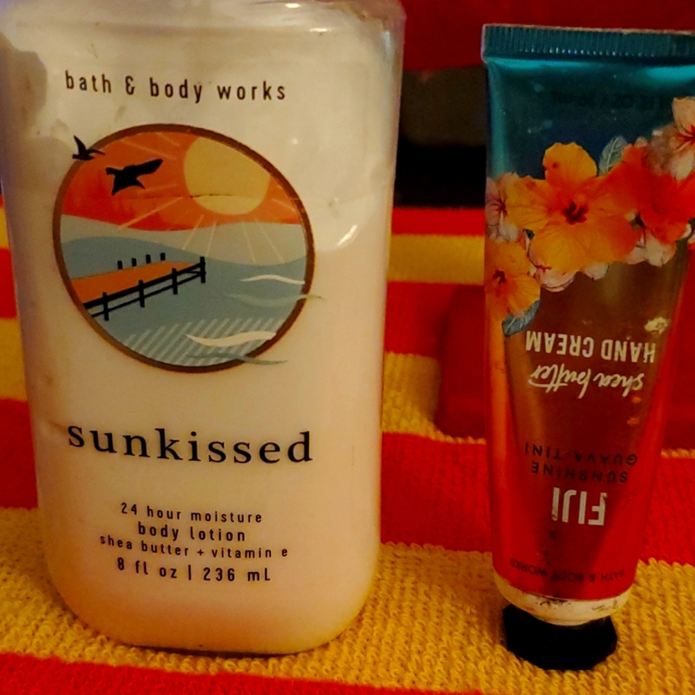 Bbw sun-kissed  and Fiji sunshine guava times hand cream